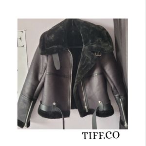 Faux Leather Lined Biker Jacket